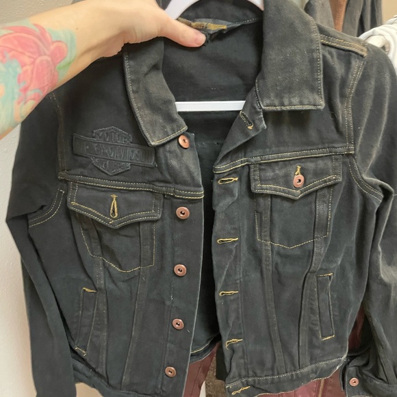 Women’s small Harley Davidson Jean jacket - Picture 2 of 2